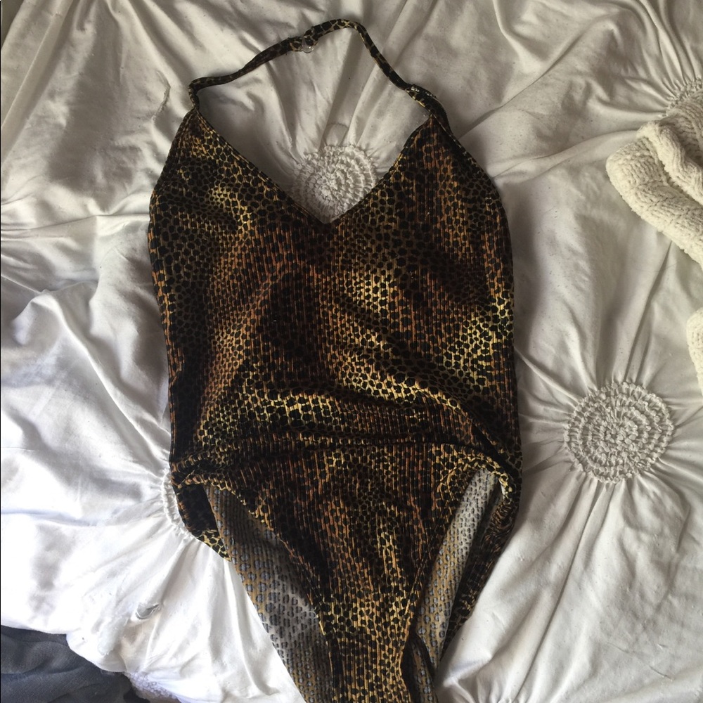 Leopard one piece swim/body suite